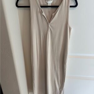 H&M Ribbed Cream dress